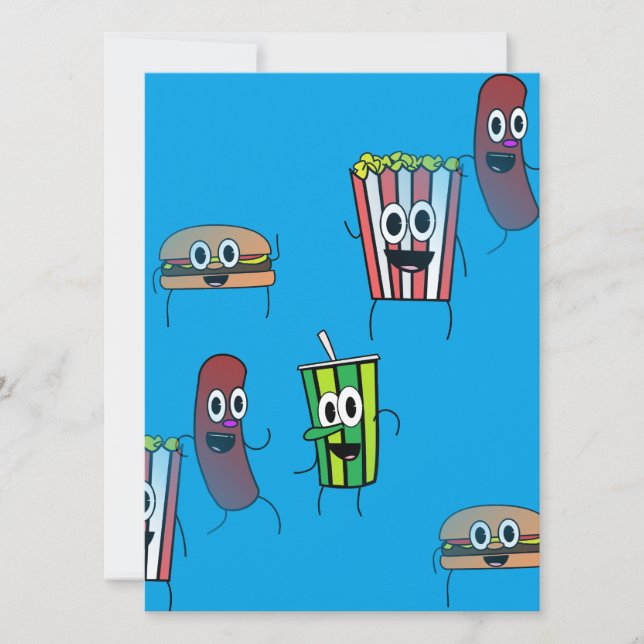 Convite para pipoca de cinema (Frente)