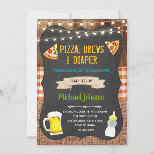 convite para Pizza, Cervejas e Fraldas