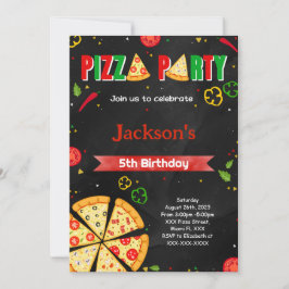 Convite para pizza editável