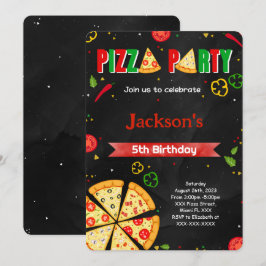 Convite para pizza editável