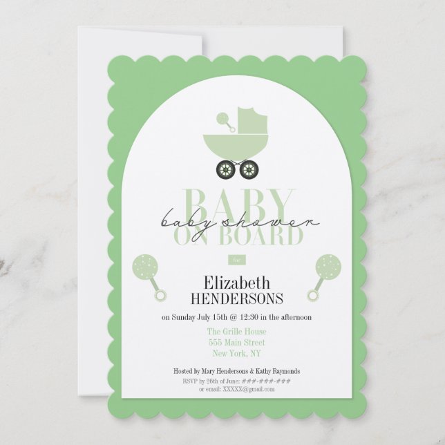 Convite para Placa de Chá chá de fraldas no Consel (Frente)