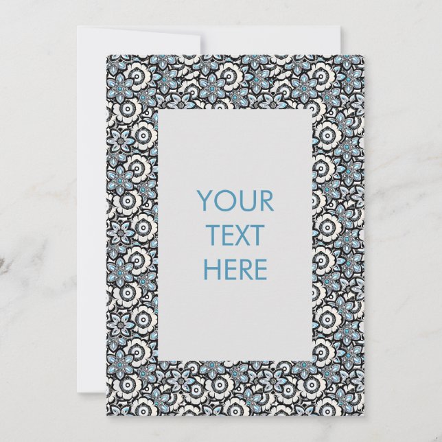 Convite para placa de Vazio de padrão Floral Boho (Frente)