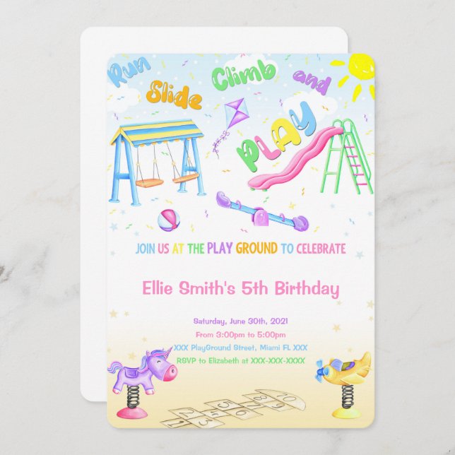 Convite para Playground (Frente/Verso)