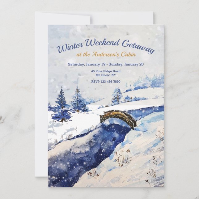 Convite para Ponte do Rio de inverno (Frente)