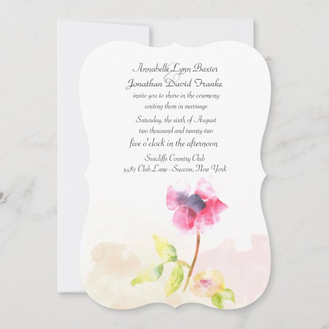 Convite para Poppy Vermelho (Frente)