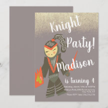 Convite para Portas da Festa Knight Bonita