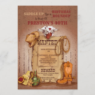 Convite para Poster de desejado ocidental