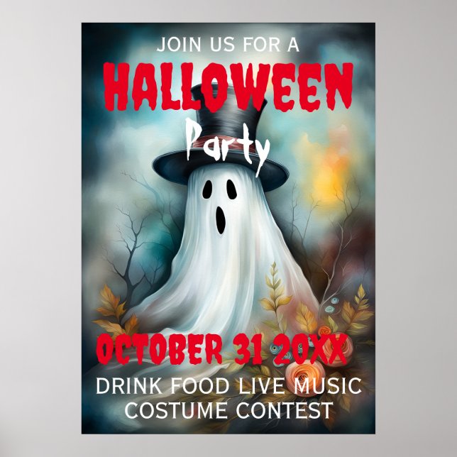 Convite para Poster de Festa de Halloween (Frente)
