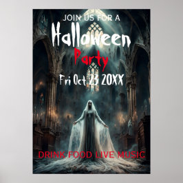 Convite para Poster de Festa de Halloween