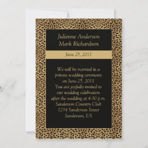 Convite para Posto de Casamento de Leopard Print
