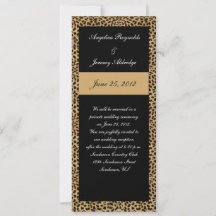 Convite para Posto de Casamento de Leopard Print