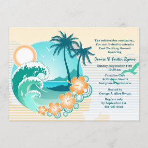 Convite para Posto de Escape Tropical Brunch
