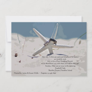 Convite para Posto de Praia Casamento em Brunch