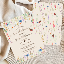 Convite para Prado de Flores Silvestres Boho e Bor