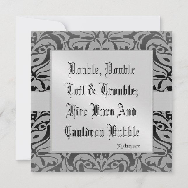 Convite para Prata de Halloween Halloween e Proble (Frente)