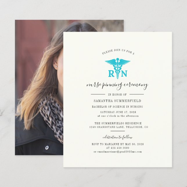 Convite para preparação de fotos para a enfermeira (Frente/Verso)