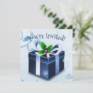 Convite para presente de Natal Azul