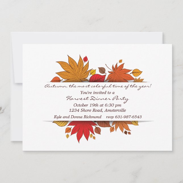 Convite para presentes de outono (Frente)