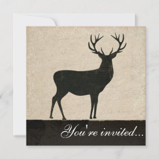 Convite para Preto e Marfim do Buck Silhouette