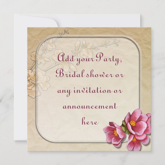 Convite para primavera ou Multi-Purpose (Frente)