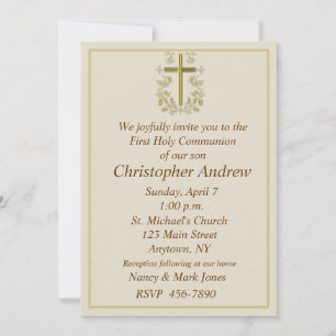 Convite para Primeira Comunhão em Tan