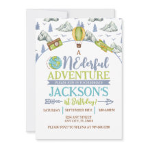 Convite para primeiro aniversario Adventure Maravi