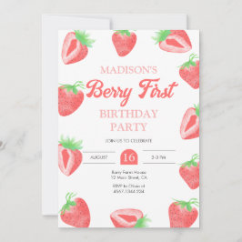 Convite para primeiro aniversario Berry First Stra