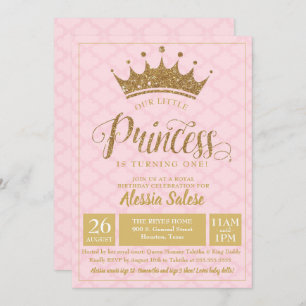 Convite para primeiro aniversario da Princesa Coro