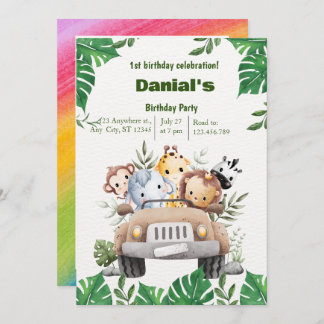 Convite para primeiro aniversario de animais de ra