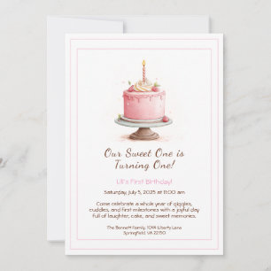Convite para primeiro aniversario de Aquarela - Co