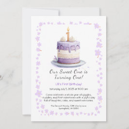 Convite para primeiro aniversario de Aquarela com