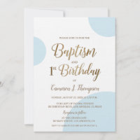 Convite para primeiro aniversario de Batismo Doura