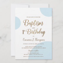 Convite para primeiro aniversario de Batismo Doura