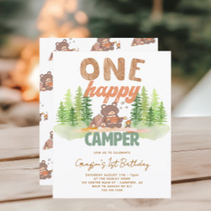 Convite para primeiro aniversario de Camper Feliz 