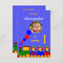 Convite para primeiro aniversario de comboio e bal