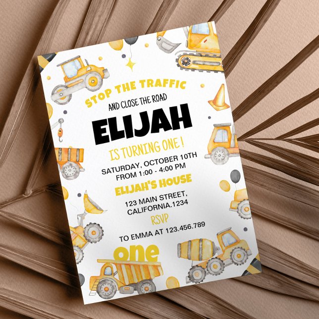 Convite para primeiro aniversario de Construção (Criador carregado)