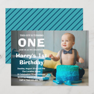 Convite para primeiro aniversario de Fotografias |