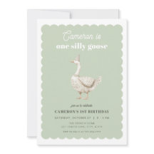 Convite para primeiro aniversario de Ganso de Um B