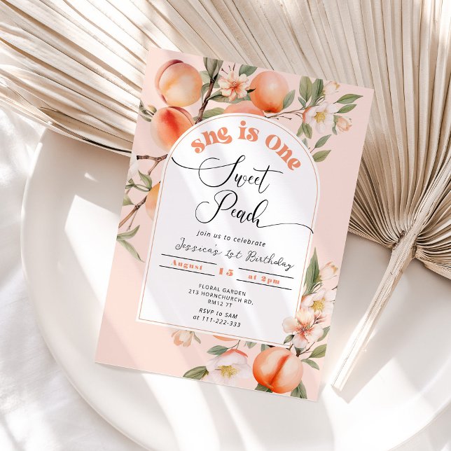 Convite para primeiro aniversario de Pêssego. Um d (Criador carregado)