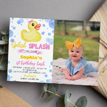 Convite para primeiro aniversario de Rapariga de P