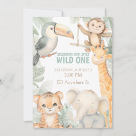 Convite para primeiro aniversario de zoológico de 