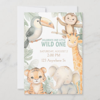 Convite para primeiro aniversario de zoológico de