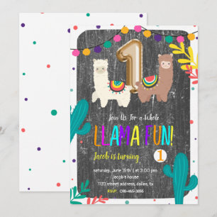 Convite para primeiro aniversario Diário Cactus L