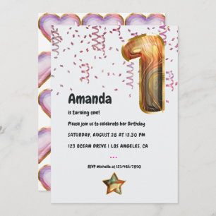 Convite para primeiro aniversario do Balão de Marb