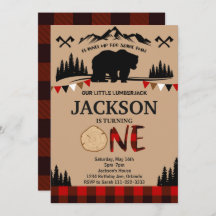 Convite para primeiro aniversario do Boys Lumberja