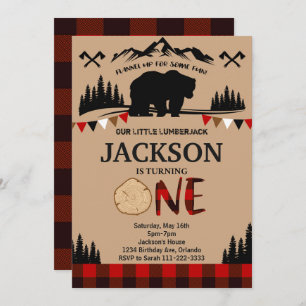 Convite para primeiro aniversario do Boys Lumberja