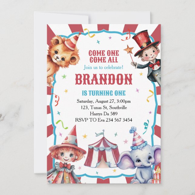 Convite para primeiro aniversario do Festival de C (Frente)