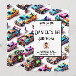 Convite para primeiro aniversario do Tema do Carro