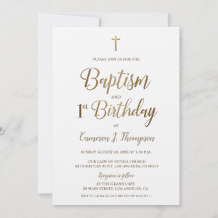 Convite para primeiro aniversario Dourado de Batis