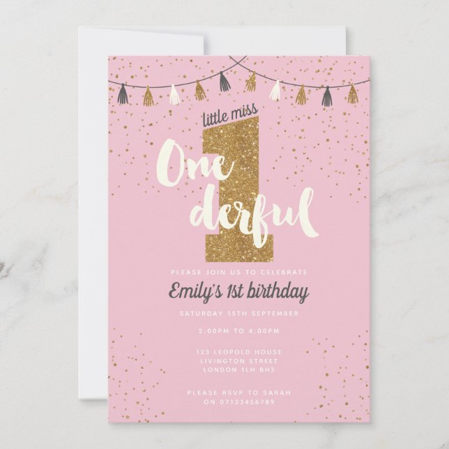 Convite para primeiro aniversario - festa de relíq (Frente)